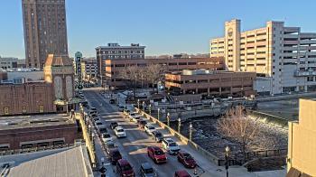 Weather camera view of City of Aurora IL.