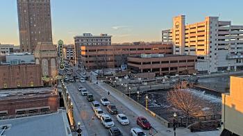 Weather camera view of City of Aurora IL.