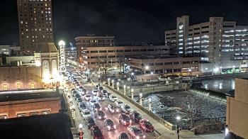 Weather camera view of City of Aurora IL.