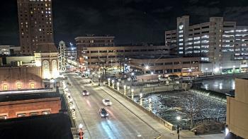 Weather camera view of City of Aurora IL.
