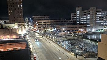 Weather camera view of City of Aurora IL.