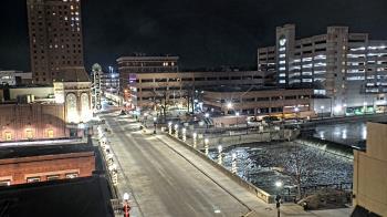 Weather camera view of City of Aurora IL.