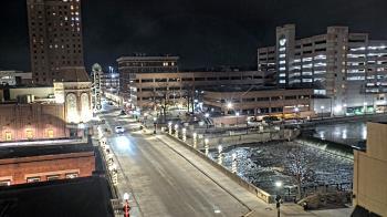 Weather camera view of City of Aurora IL.