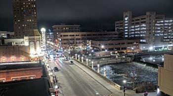 Weather camera view of City of Aurora IL.