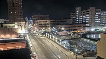 Weather camera view of City of Aurora IL.