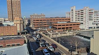 Weather camera view of City of Aurora IL.