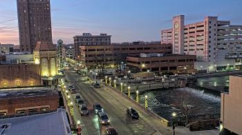 Weather camera view of City of Aurora IL.