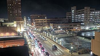 Weather camera view of City of Aurora IL.