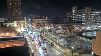 Weather camera view of City of Aurora IL.