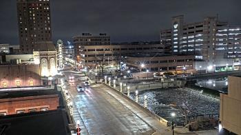 Weather camera view of City of Aurora IL.