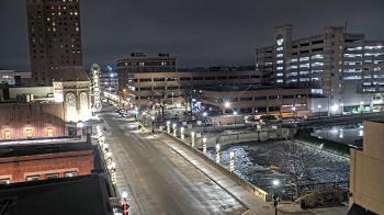 Weather camera view of City of Aurora IL.