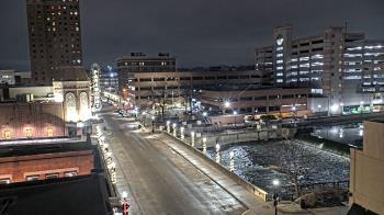 Weather camera view of City of Aurora IL.