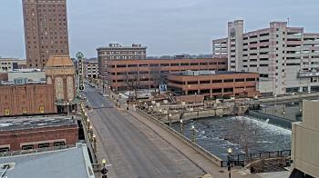 Weather camera view of City of Aurora IL.