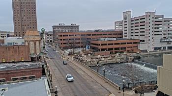 Weather camera view of City of Aurora IL.