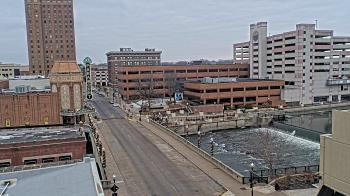 Weather camera view of City of Aurora IL.