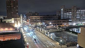 Weather camera view of City of Aurora IL.
