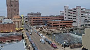 Weather camera view of City of Aurora IL.