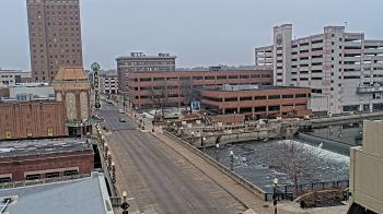 Weather camera view of City of Aurora IL.