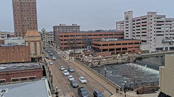 Weather camera view of City of Aurora IL.