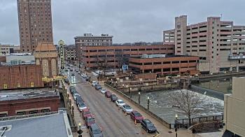 Weather camera view of City of Aurora IL.