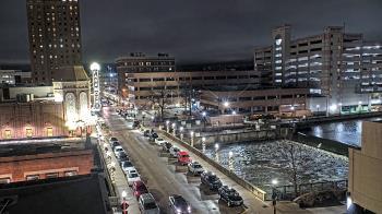 Weather camera view of City of Aurora IL.