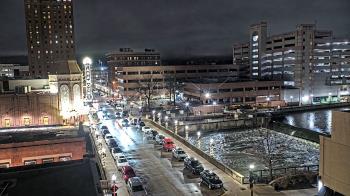 Weather camera view of City of Aurora IL.
