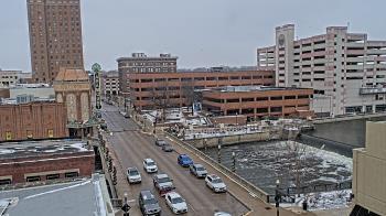 Weather camera view of City of Aurora IL.