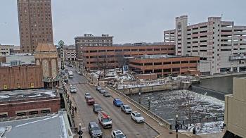 Weather camera view of City of Aurora IL.