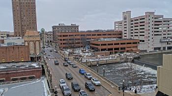 Weather camera view of City of Aurora IL.