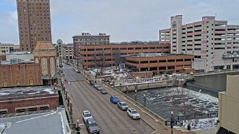 Weather camera view of City of Aurora IL.