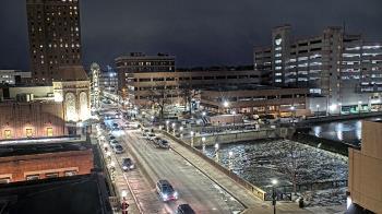 Weather camera view of City of Aurora IL.
