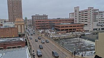 Weather camera view of City of Aurora IL.