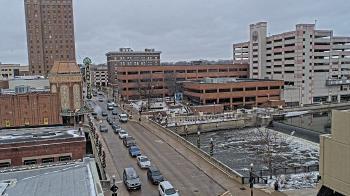Weather camera view of City of Aurora IL.