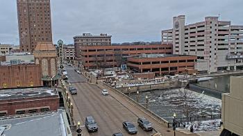 Weather camera view of City of Aurora IL.