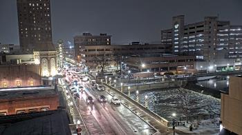 Weather camera view of City of Aurora IL.
