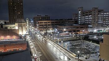 Weather camera view of City of Aurora IL.