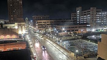 Weather camera view of City of Aurora IL.
