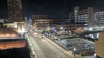 Weather camera view of City of Aurora IL.