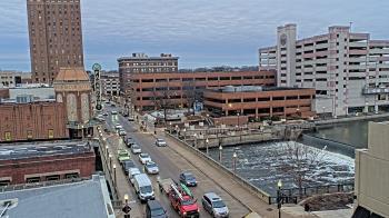 Weather camera view of City of Aurora IL.