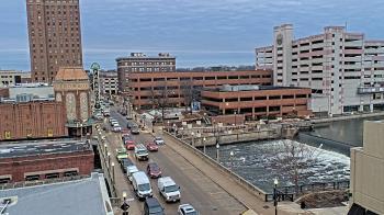 Weather camera view of City of Aurora IL.