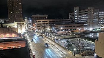 Weather camera view of City of Aurora IL.