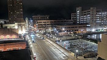 Weather camera view of City of Aurora IL.