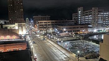 Weather camera view of City of Aurora IL.