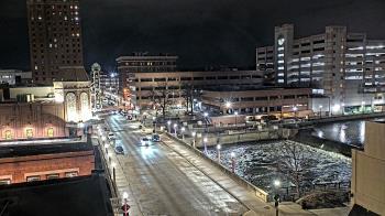 Weather camera view of City of Aurora IL.