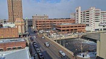 Weather camera view of City of Aurora IL.