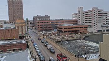 Weather camera view of City of Aurora IL.