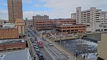 Weather camera view of City of Aurora IL.