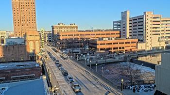 Weather camera view of City of Aurora IL.