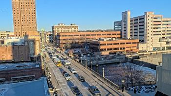 Weather camera view of City of Aurora IL.