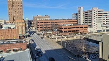 Weather camera view of City of Aurora IL.
